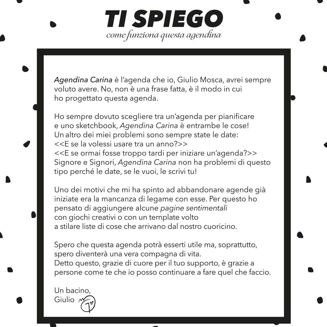 Agendina Carina 3.0 PREORDER - ilbaffogram | Giulio Mosca