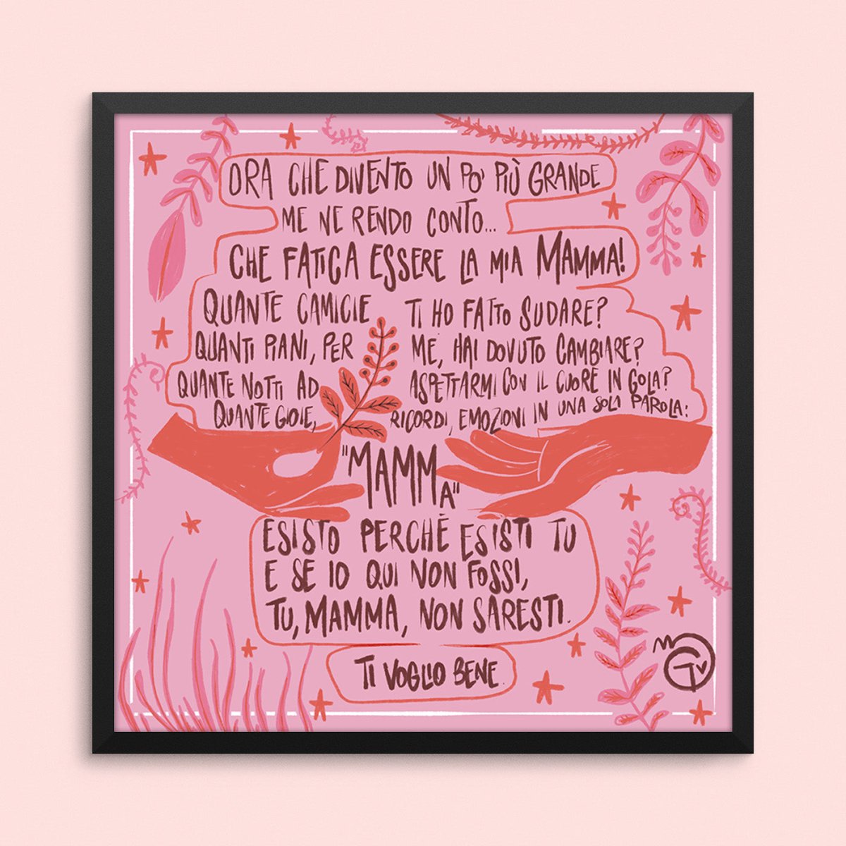 Poster su cartoncino premium - Che Fatica Essere la Mia Mamma - ilbaffogram | Giulio Mosca