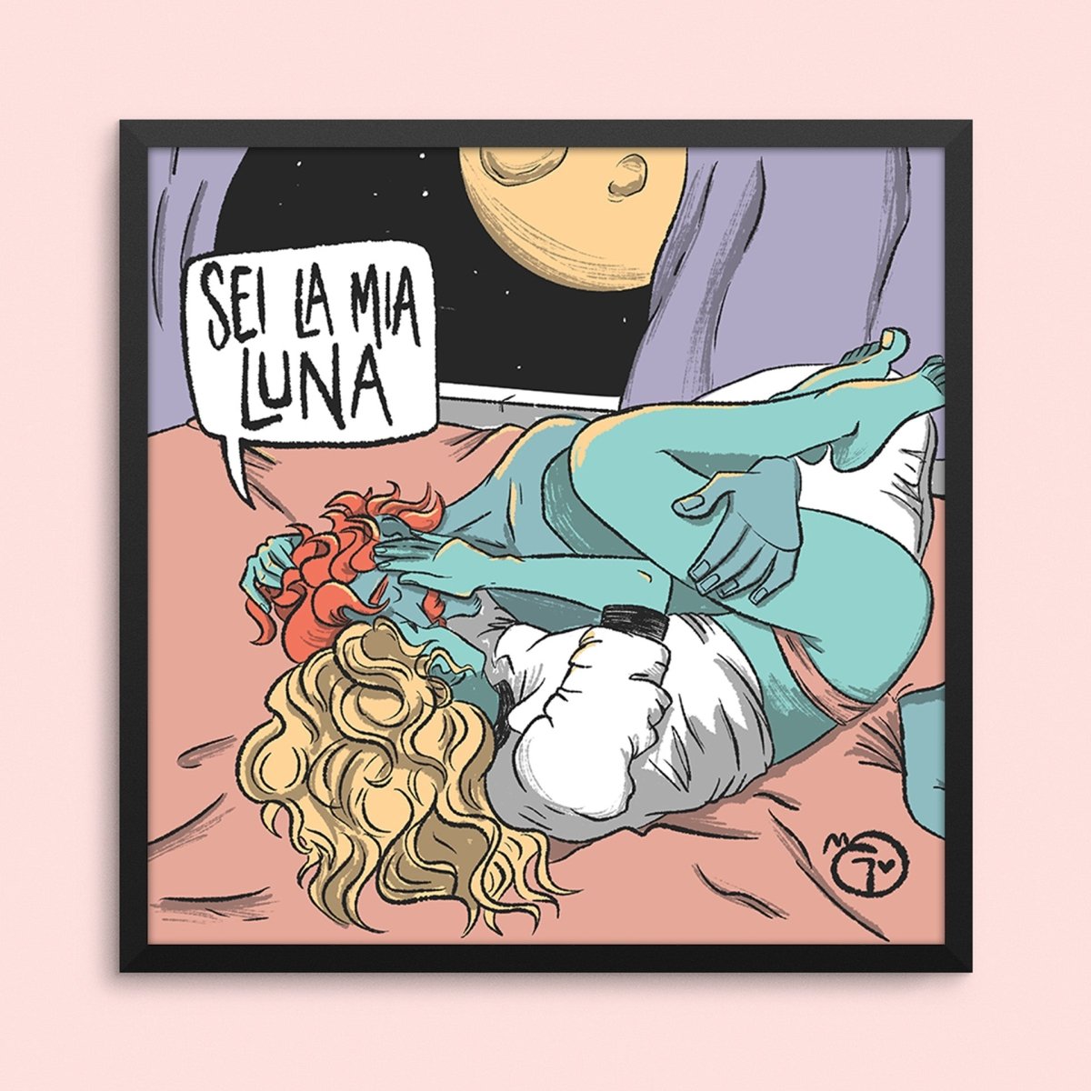 Poster su cartoncino premium - Sei la Mia Luna - ilbaffogram | Giulio Mosca