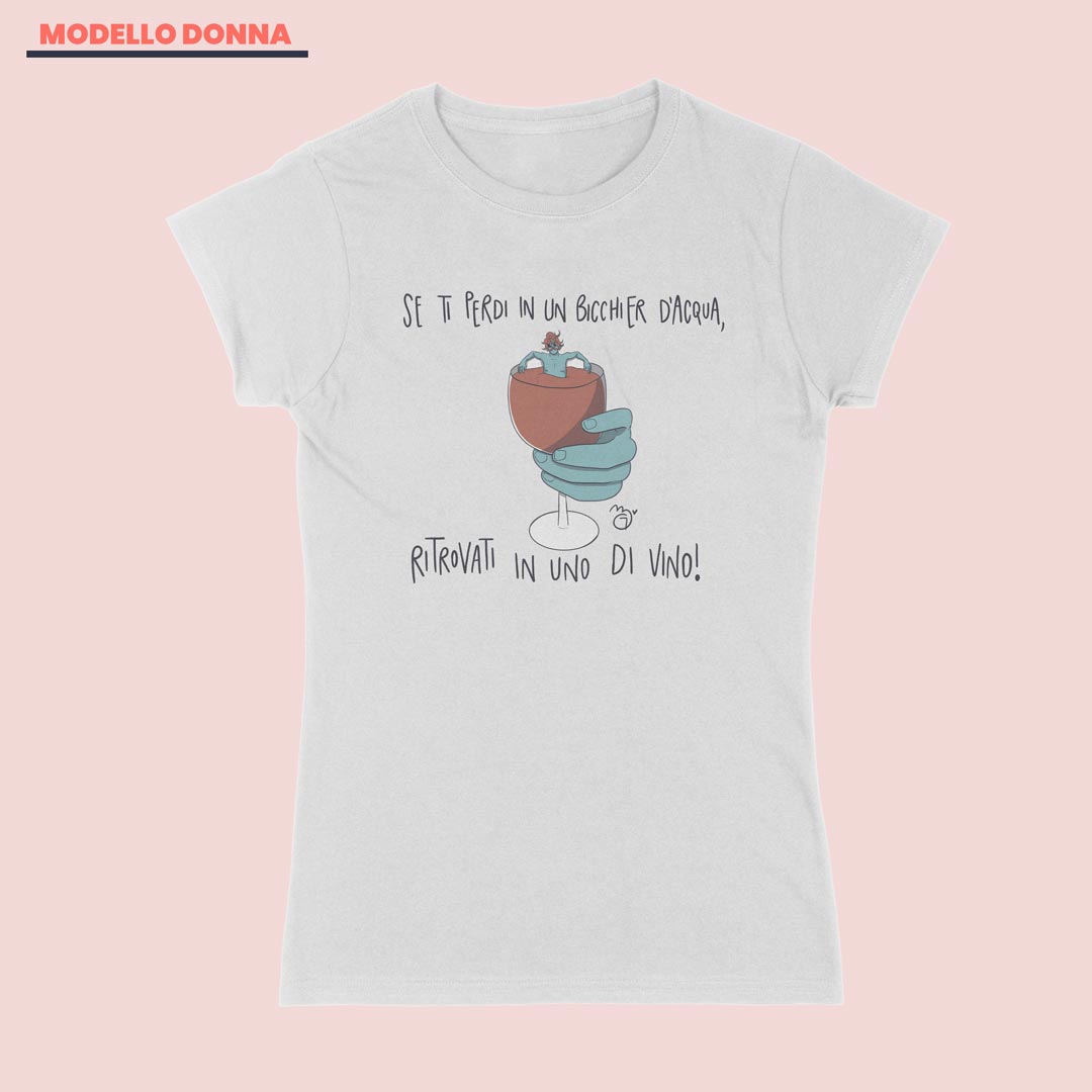 T-shirt - VINO - uomo, donna, unisex - ilbaffogram | Giulio Mosca
